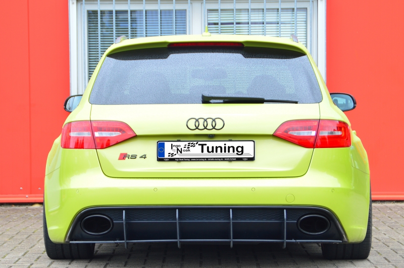 Ingo Noak Tuning Heckansatz Heckdiffusor Seitenteile tiefe Ausführung IN-280045BL/RT-ABS,aus ABS hergestellt