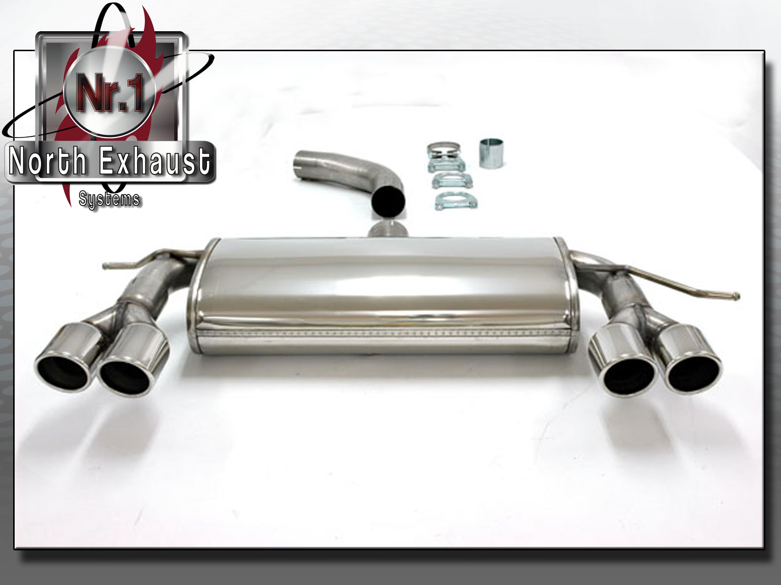 North Exhaust Duplex Sportauspuff Edelstahl Audi A3 8P Sportback 2x80